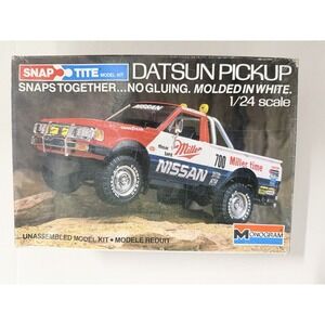 Vintage Monogram Datsun Pickup Snap Tite 1/24 Model Kit Partly Started As-Is